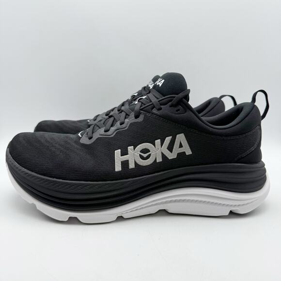 Hoka Womens Gaviota 5 Running Sneakers US 12 Wide Black Athletic EUC - Picture 8 of 14